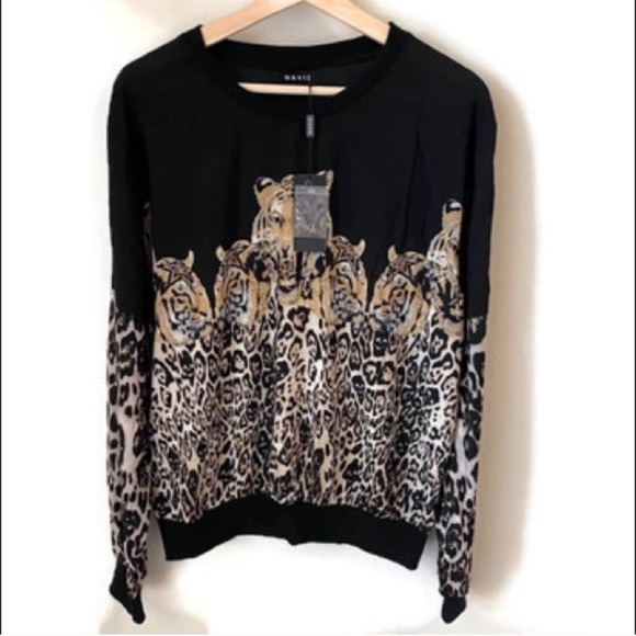 Navie Tops - NAVIE Tiger Print Blouse